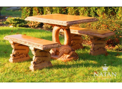 Antik Garten Stil Möbel Rustikal Stein Tische Terrasse Fisch Form Tisch PROSTY