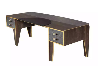 Schreibtisch Mit Schubladen Arbeitszimmermöbel Tisch Luxus Office 220x95