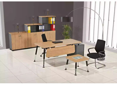 Holzmöbel Arbeitszimmer Schreibtisch Aktenschrank Couchtisch Set Tisch 3tlg