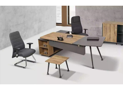 Eckschreibtisch Tisch Büro Tische Schreibtische 2tlg Möbel Chefschreibtisch