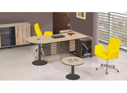 Eckschreibtisch Tisch Büro Tische Schreibtische Möbel Chefschreibtisch 2tlg