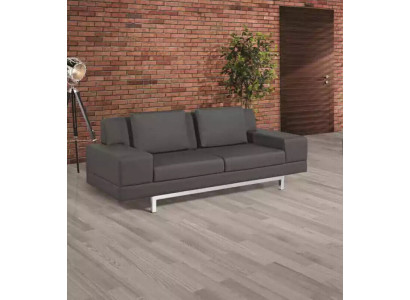 Graues Sofa Moderner Dreisitzer Arbeitszimmer Polstercouch Textilmöbel