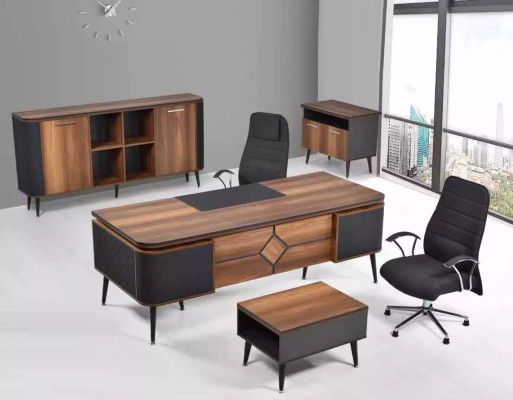 Holz Schreibtisch Arbeitzimmer Büro Möbel Designer Möbel 220x90 Tisch