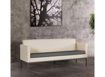 Büroeinrichtung Sofa Couch 3 Sitzer Arbeitszimmer Polstersofa Textil Möbel
