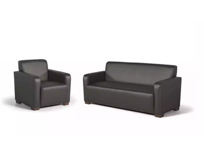 Büroeinrichtung Sofa 3 Sitzer Designer Arbeitszimmer Möbel Textil Modern
