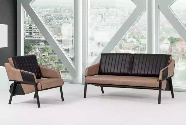 Büro Möbel Luxus Sofa 2 Sitzer Modern Couch Arbeitszimmer Neu