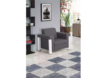 Grau Sessel Büroeinrichtung Arbeitszimmer Polstersessel Modern Sitz Möbel