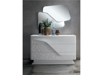 Moderne Luxus Set 2tlg Kommode Spiegel Kommoden Holz Konsole Sideboard Möbel