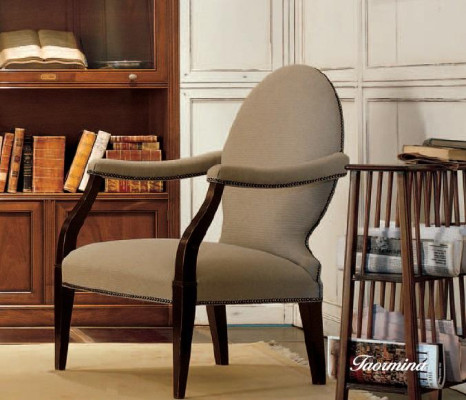 Wohnzimmer Lehn Stühle Luxus Sessel Stuhl Holz Braun Italienische Möbel Polster