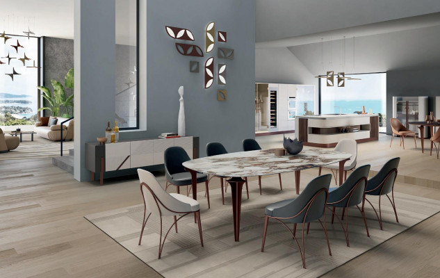 Stuhl Esszimmerstuhl Stoff Esszimmer Stühle Design Edelstahl Braun Bizzotto Neu