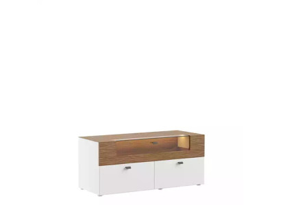 Wohnwand TV Ständer weiß RTV Lowboard Vitrine Holz Modern Wohnzimmer