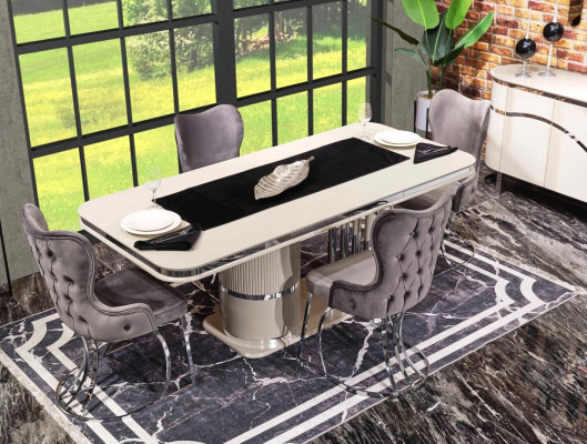 Tisch 6x Stühle 7tlg Esszimmer Holztisch Esszimmer Set Gruppe Design