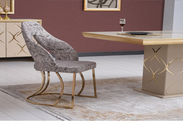 Luxus Esszimmer Set Esstisch 4x Stühle Sideboard Spiegel Essgruppe 7 tlg