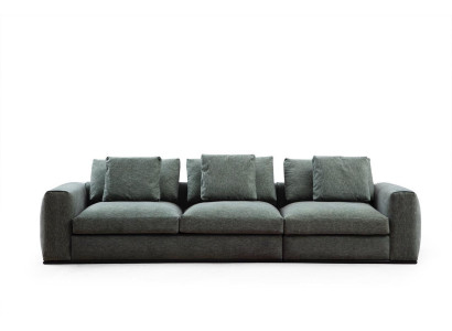 Wohnzimmer Sofa 3 Sitzer Polster Sofas Design Holz Textil neu Modern
