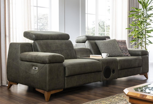 Sofa Couch Polster Set XXL Big Couchen Multifunktion Sofas 3+3 Sitzer