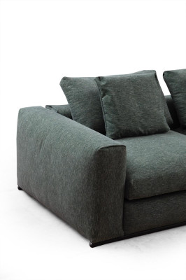 Wohnzimmer Sofa 3 Sitzer Polster Sofas Design Holz Textil neu Modern