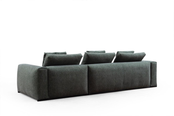 Wohnzimmer Sofa 3 Sitzer Polster Sofas Design Holz Textil neu Modern