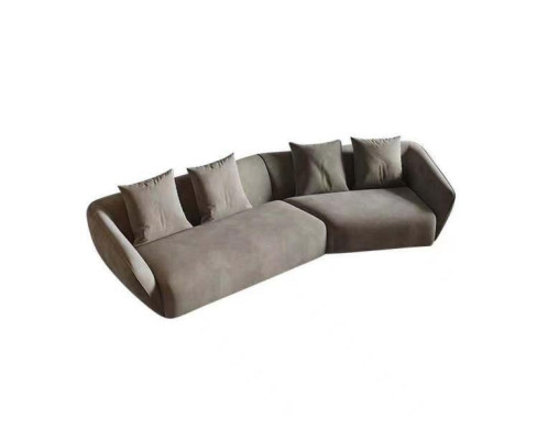 Exklusives luxuriöse 4-Sitzer-Sofa Stoffsitz moderne Textilmöbel Grau Farbe