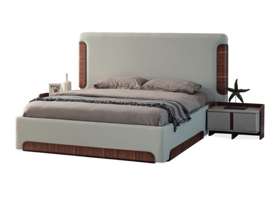 Graziöe Schlafzimmer Möbel Luxus Polsterbett Designer Kleiderschrank