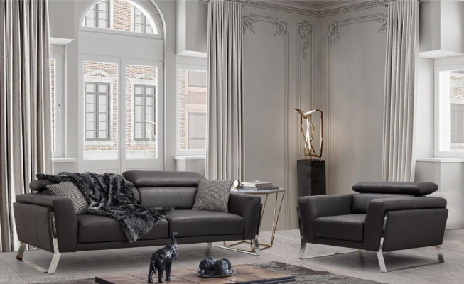 Wohnzimmer Schwarzer Sessel Clubsessel Relaxsessel Metall Einsitzer Neu