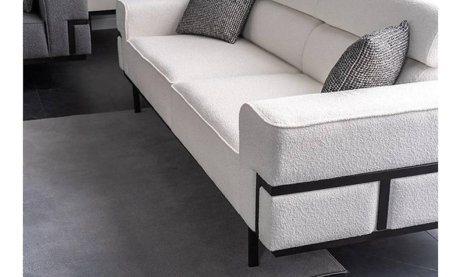 Modern Wohnzimmer Set Besteht aus 2x Sofas und Sessel Neuheit 3tlg.
