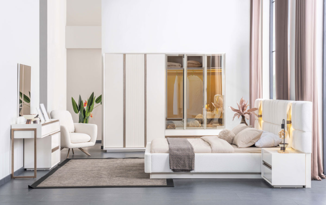 Weißer Schminktisch Designer Kosmetiktisch Schlafzimmer Robuster Tisch