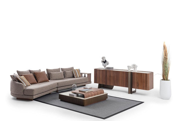 Wohnzimmer Robuste Garnitur Designer 4-Sitzer Sideboard Couchtisch 3tlg