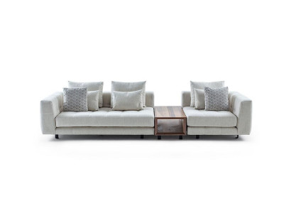 Weißer Viersitzer Modernes Polstersofas Wohnzimmer Designer Couch Neu
