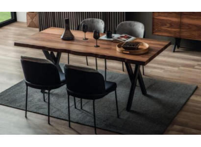 Exklusiver Holz Esstisch Moderne 6x Polsterstühle Esszimmer Garnitur