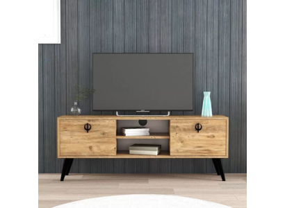 Braun Wohnzimmer TV-Lowboard Sideboard RTV Modern Design Rechteck Form