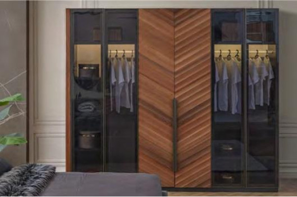 Schlafzimmer Kleiderschrank Luxus Glasschrank Stilvolle Einrichtung