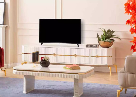 Wohnzimmer tv Ständer Möbel rtv Fernseher Stil Modern Weiß Luxus Holz