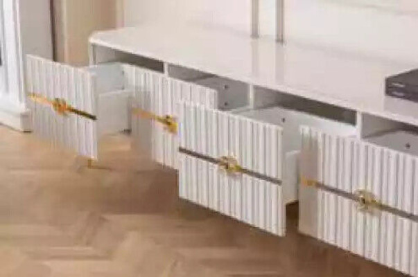 Wohnzimmer tv Ständer Möbel rtv Fernseher Stil Modern Weiß Luxus Holz