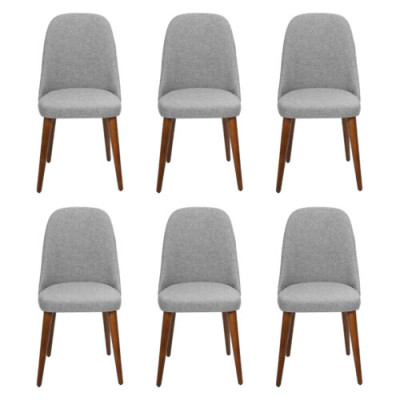 Stuhl Designer 6x Stühle Holzstuhl Grau Esszimmerstuhl Luxus Holz Neu Möbel