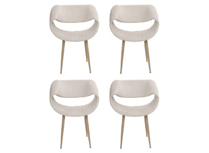 Modern 4x Stühle Polsterstuhl Luxus Sessel Lehnstuhl Esszimmer Wohnzimmer Neu