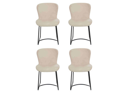 Esszimmerstuhl 4x Stühle Esszimmer Modern Stuhle Metall Design Weiß