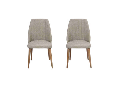 Modern 2x Stühle Polsterstuhl Luxus Sessel Grau Stuhl Lehnstuhl Esszimmer