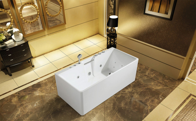Whirlwanne Indoor Whirlpool Badewanne Home Spa Weiß Wanne Relax