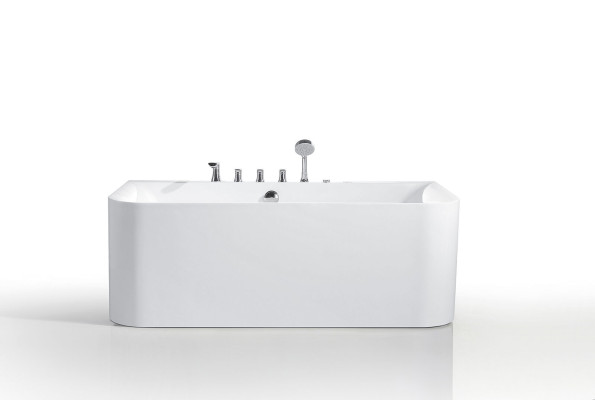 Badewann Wanne Spa Wannen Badezimmer 170x80 Badewannen Weiß Acryl Armaturen