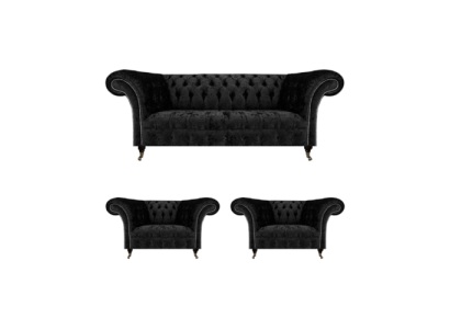 Wohnzimmer Sofa Set Chesterfield Einrichtung Luxus Komplett 2x Sessel