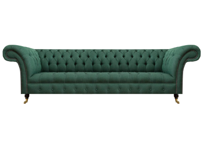 Polstermöbel Luxus Viersitzer Sofa Couch Grün Wohnzimmer Chesterfield