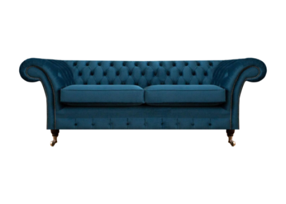Chesterfield Sofa Couch Zweisitzer Designer Textil Wohnzimmer Polster