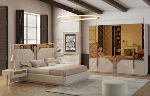 Moderne Weiße Schlafzimmer Garnitur Designer Kleiderschrank 4tlg Set