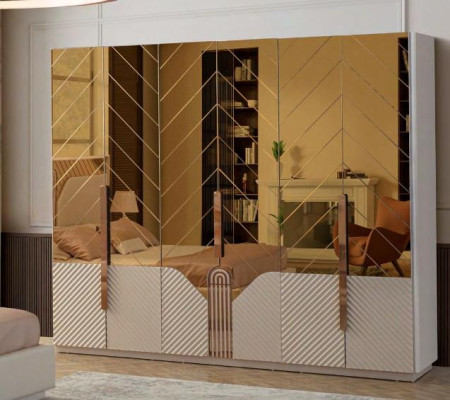 Moderne Weiße Schlafzimmer Garnitur Designer Kleiderschrank 4tlg Set
