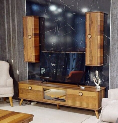 Stilvoller Hellbrauner TV-Lowboard Designer RTV Wohnzimmer Sideboard