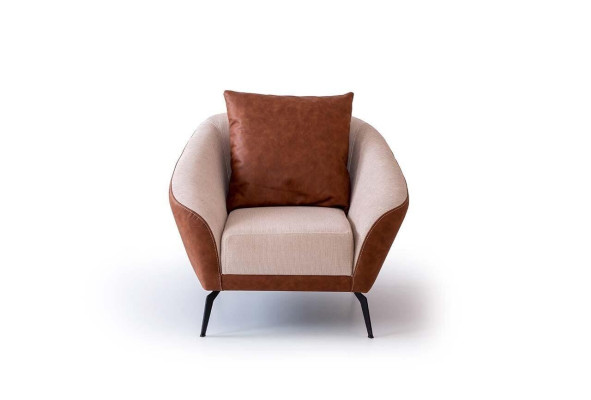 Luxuriöser Leder Sessel Moderner 1-Sitzer Lehnsessel Wohnzimmer Möbel