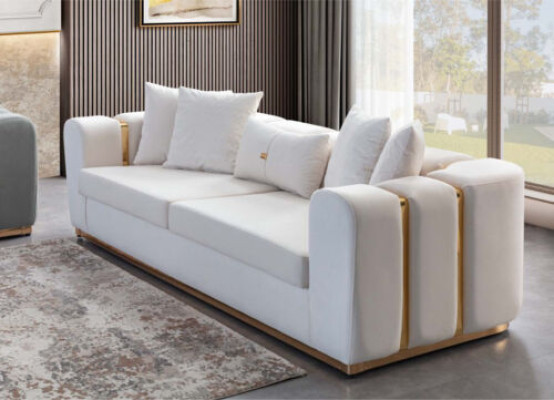 Exklusiver 4-Sitzer Designer Polster Sofas Luxuriöse Wohnzimmer Möbel