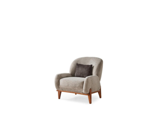 Komplette Braun-Graue Wohnzimmer Sitzgarnitur Polstersofas Sessel 3tlg