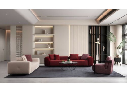 Stilvoll Wohnzimmer Set Besteht aus Sofagarnitur 4+3+1 Sitzer 3tlg. neu