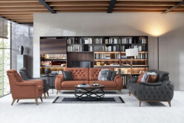 Sofagarnitur 3+3+1+1 Sitzer Designer Wohnzimmer Set Modern von 4tlg neu